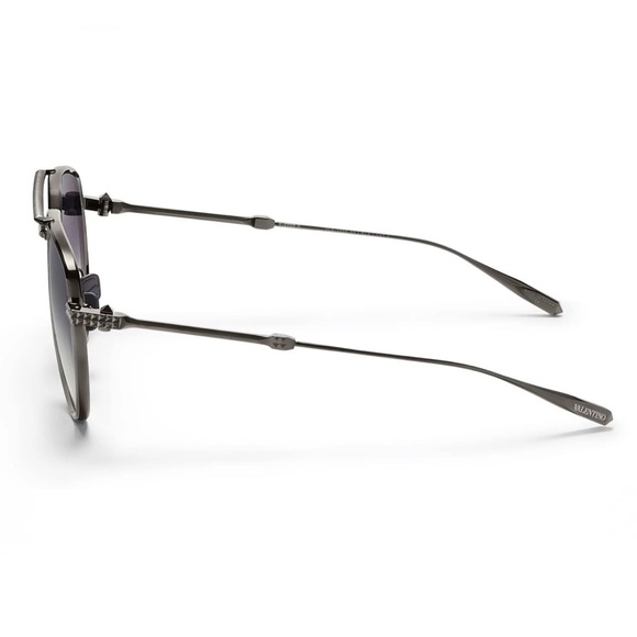 New! Valentino V STUD II VLS 133E, Gradient Aviator Sunglasses, Authentic - Picture 4 of 7